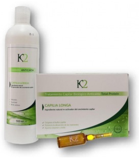 K2 Pack Anti-Chute Capia Longa Shampooing 500ml + Traitement 12x10ml