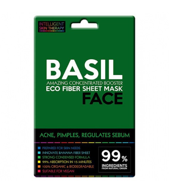 Beauty Face Ist Mask For Face Fiber Eco with Basil