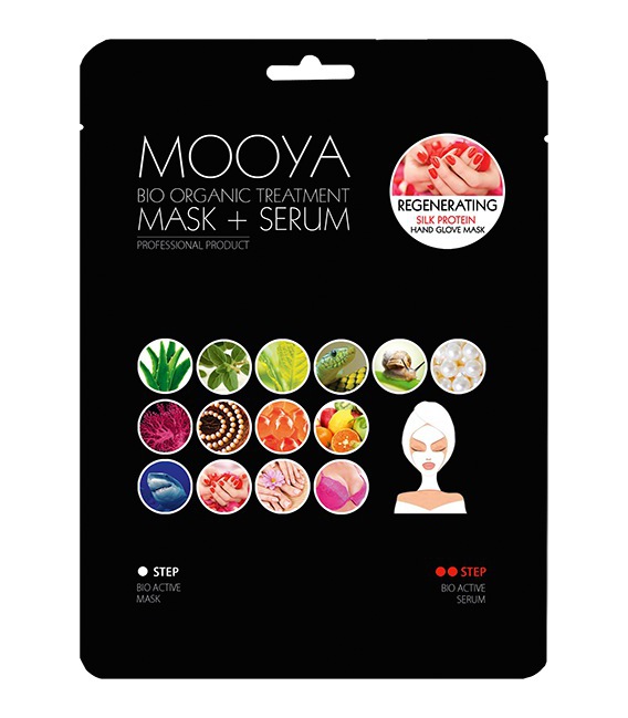 Beauty Face Mask + Serum Mooya Bio Organic Regeneration And Repair Of Hands With Silk Proteins