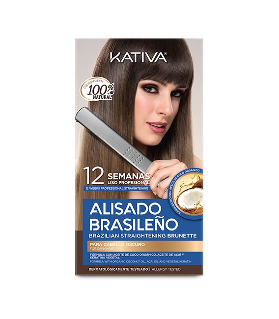 Kativa Brazilian Straightening Kit for Dark Hair