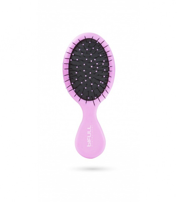 Bifull Brosse Ovale Mini Soft Touch Mousseux Rose