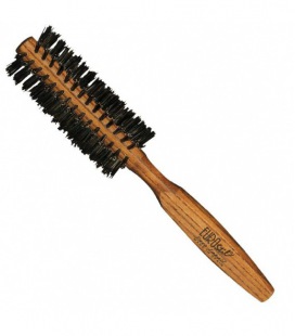 Eurostil Round Wood Brush 100% Wild Boar Bristles 14mm