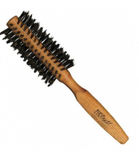 Eurostil Round Wood Brush 100% Wild Boar Bristles 18mm