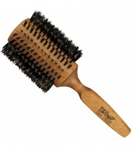 Eurostil Round Wood Brush 100% Boar Bristles 45mm