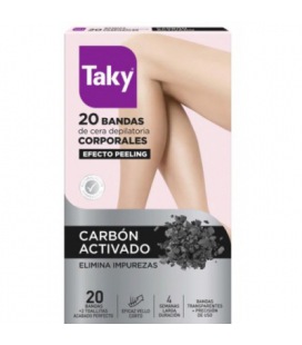 Taky Depilatory Wax Strips Activated Carbon Peeling 20 units