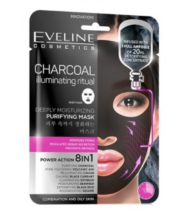 Eveline Moisturizing Sheet Face Mask Charcoal