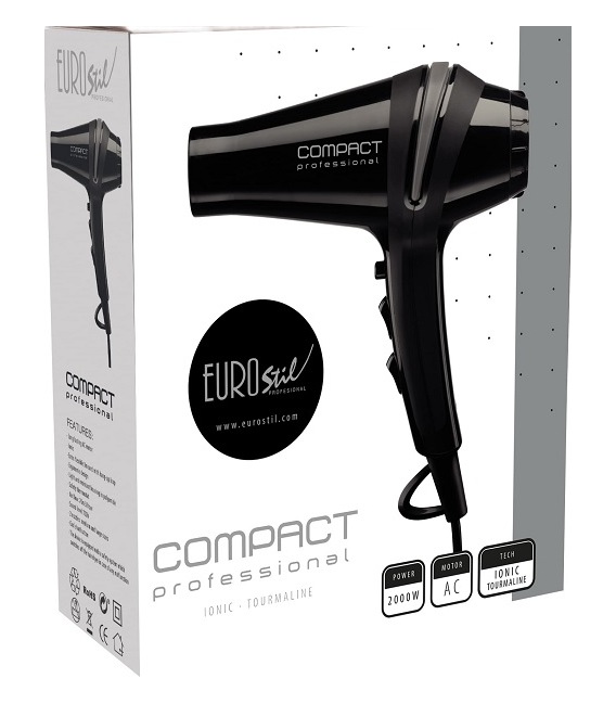 Eurostil Compact Hair Dryer Ionic Torurmaline 2000W