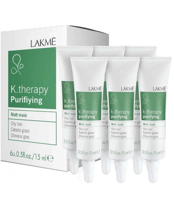 Lakmé Purifying Matt Mask Oily Hair 6 x 15 ml