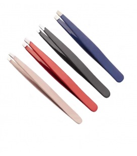 Pollie Red Oblique Hair Removal Tweezers