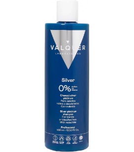 Valquer Shampoo White Hair And grey Silver Platinum 0% 400ml