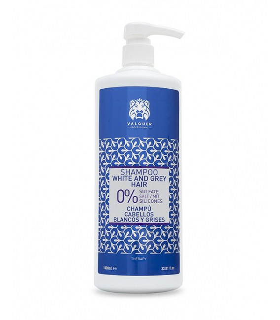 Valquer Shampooing Cheveux Blancs Et Gris 0% 1000ml