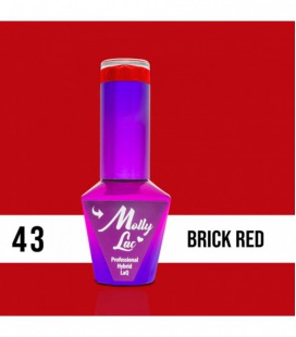 Molly Lac Esmalte semipermanente Brick Red 10 ml 43
