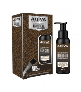 Agiva semi Permanent Hair Beard Brown Tint 125ml