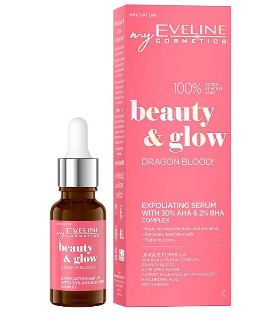 Eveline Beauty&Glow Exfoliating Serum With Aha And Bha 18ml