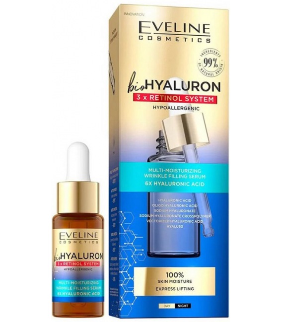 Eveline Bio Hyaluron 3xretinol Wrinkle Filling Serum 18 Ml