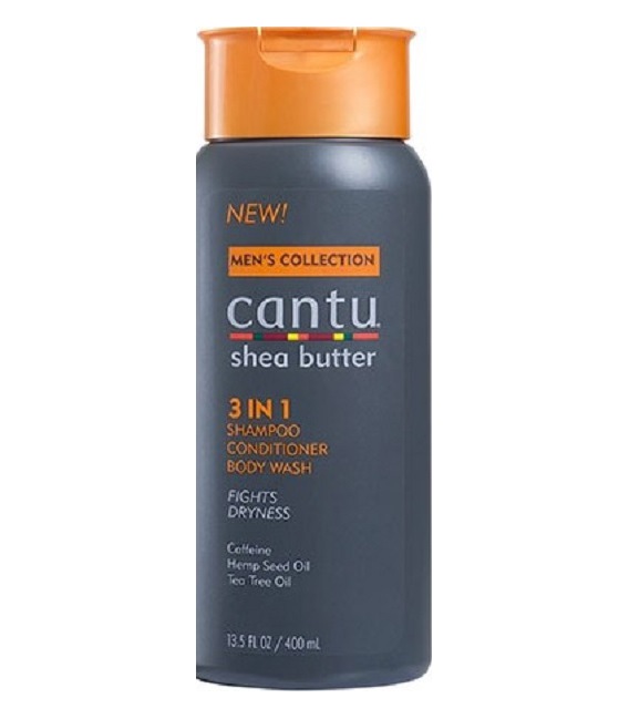 Cantu Men Shea Butter 3 In 1 Shampoo Conditioner  Body Wash 400ml