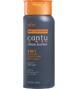 Cantu Men Shea Butter 3 In 1 Shampoo Conditioner  Body Wash 400ml