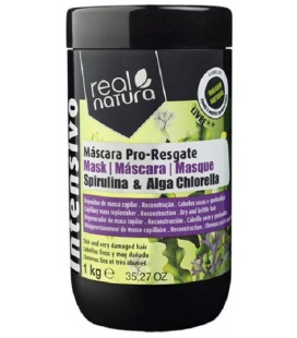Real Natura Mascarilla Sin Sal Pro-Rescate Spirulina y Alga Chlorella 1000 ml