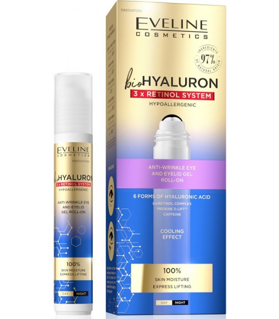 Eveline Bio Hyaluron 3xretinol Roll-On Antiarrugas 15ml