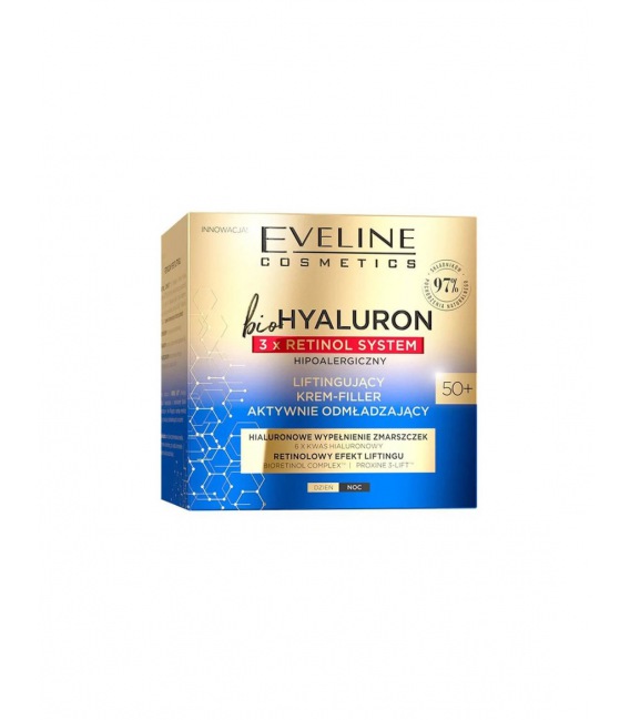 Eveline Bio Hyaluron 3xretinol Crema Lifting Rejuvenecedora 50+ 50ml