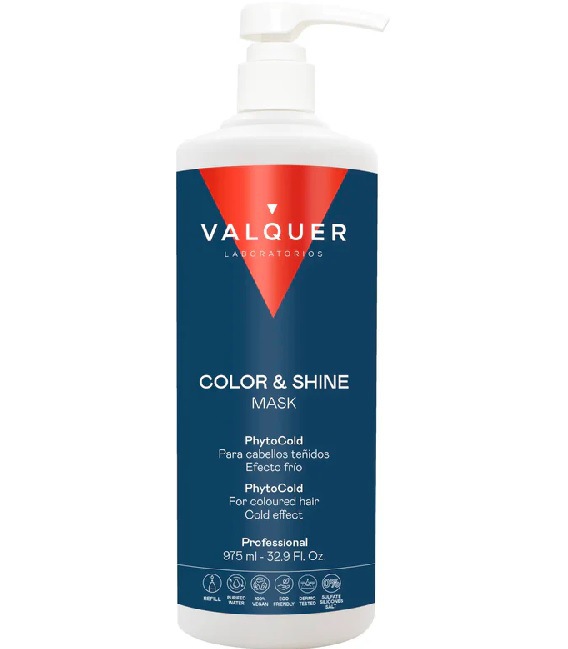 Valquer Mascarilla Capilar Glacial Potenciador Color Y Brillo Cabellos Teñidos 1000 ml