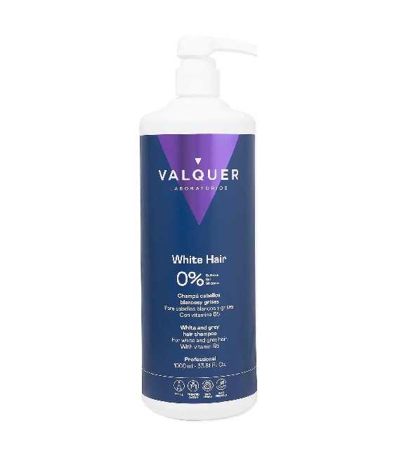 Valquer Champú Cabellos Blancos Y Grises 0% 1000 ml